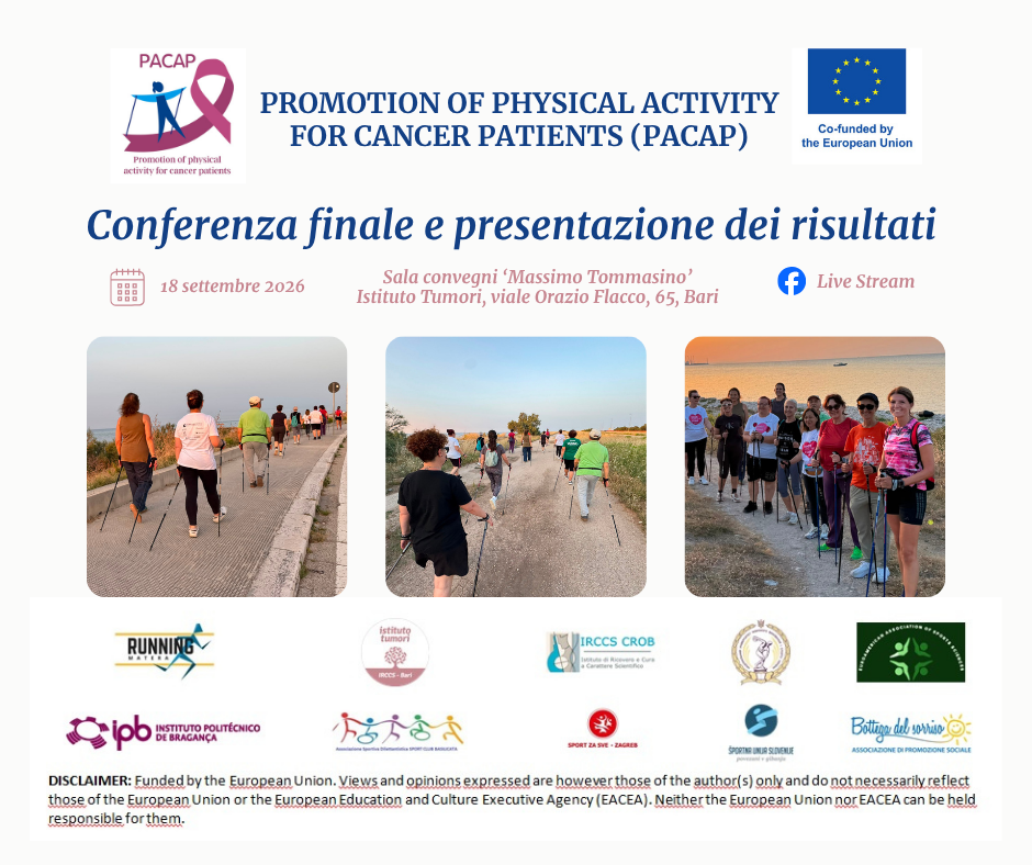 Conferenza finale e presentazione dei risultati del progetto europeo PACAP – Bari, 18 settembre 2026